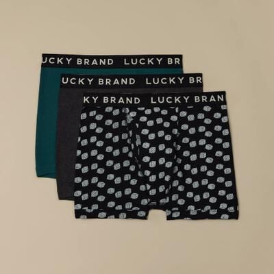 Lucky Brand 3 Pack Boxer Brief Cotton - Men's Accessories Underwear Boxers Briefs, Size S