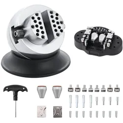 VEVOR Block Ball Vise  mit 30 PCs, Engraving Block Einstellgerät Durchmesser 78 mm, Block Ball Vise Engraving Diamanten Voller Satz, Ball Befestigung und Gummibasis (GRS)