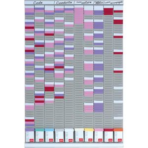 Nobo Stecktafel 2901000, T-Kartentafel 10 Module a 54 Schlitze, 64,5 x 96cm