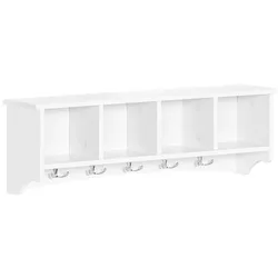 SoBuy Wandgarderobe mit 1 Ablage Weiß 72x15,5x23cm Modern