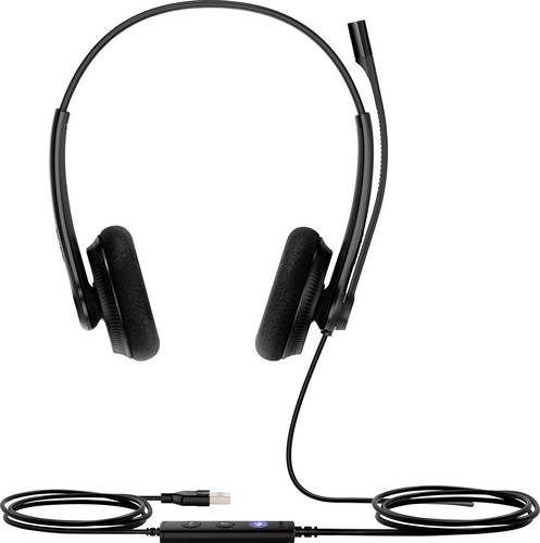 Yealink UH34 Lite Dual Teams USB On Ear Headset kabelgebunden Schwarz Telefon