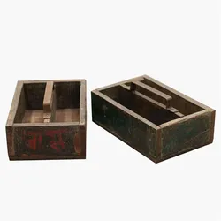 Zimmermanns Tablett antik 2 Fächer