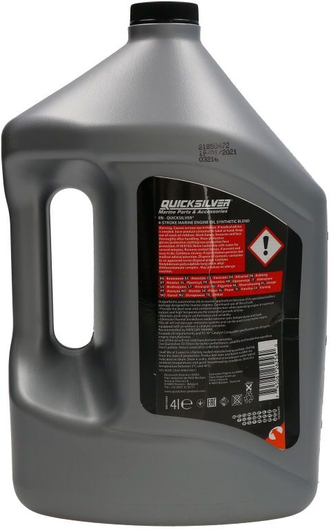 Huile moteur  QUICKSILVER 8M0152564 4T  Marine 10W30 Synthetic Blend 4L