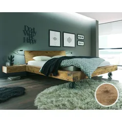 Hasena Oak-Vintage Massivholzbett Bloc Road/Sion 180x220 cm