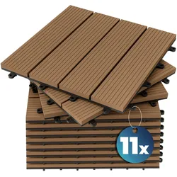 Casaria WPC Fliesen 11x Klassik Terrakotta