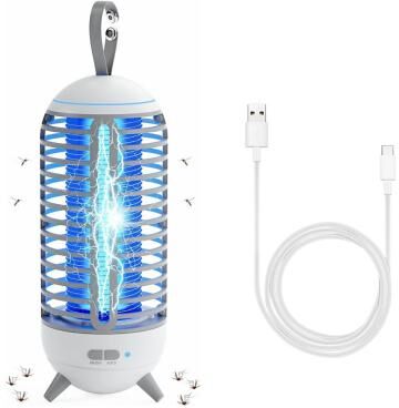 LightInthebox Cordless Bug Zapper Outdoor Rechargeable 2 in 1 Wireless Mosquito Killer Lamp 2500mAh Bug Zapper Electric Trap Ideal Fly Zapper Indoor for Patio, Home, Backyard, Yard, Garden, Campsite