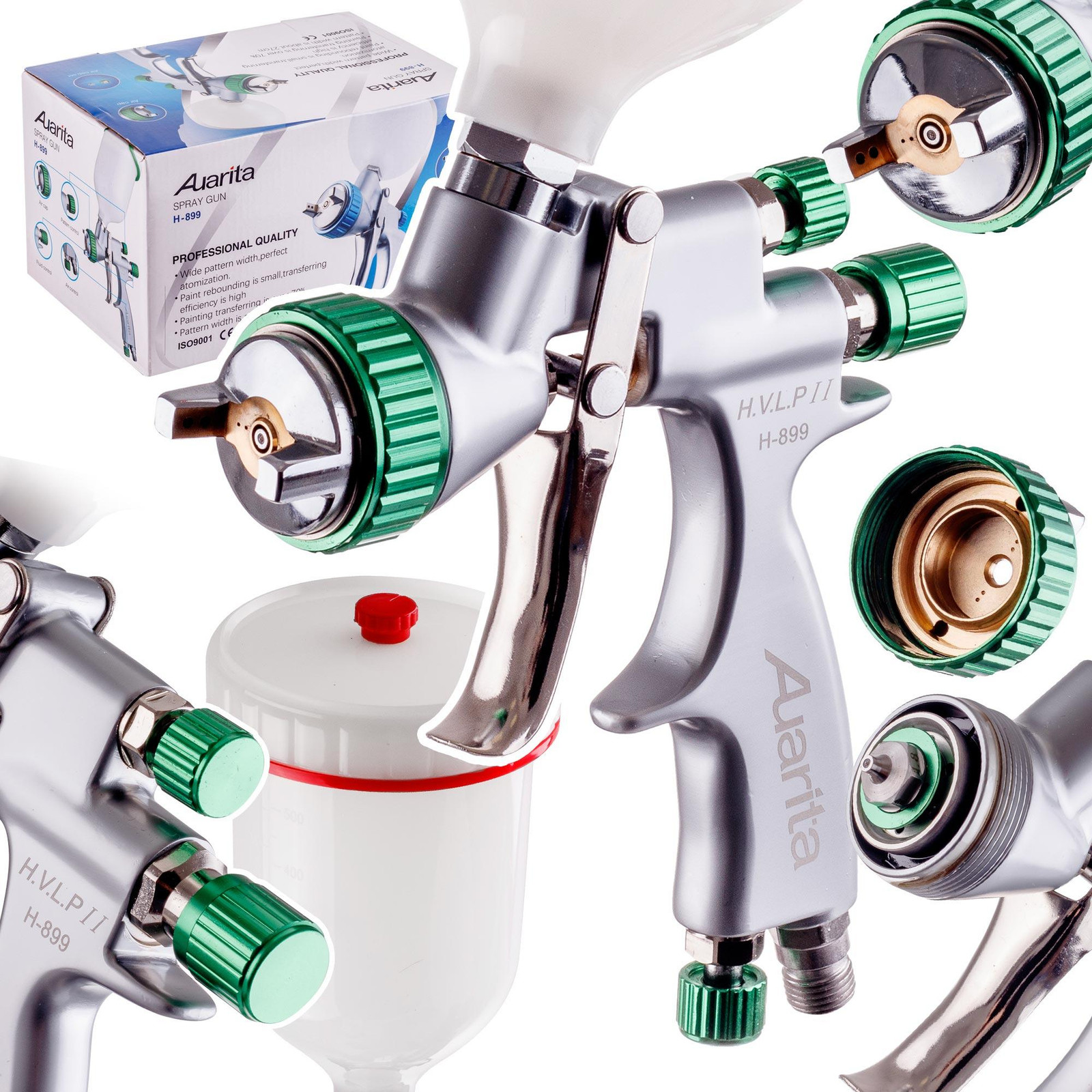 Auarita Professioneel Spuitpistool HVLP met 1,4 mm spuitmond
