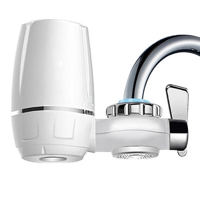 Filter-Wasserreiniger mit Küchenarmatur, weißes großvolumiges Leitungswasser-Filtersystem entfernt Blei, Fluorid und Chlor – passend für Standard-Wasserhähne (1 Filter enthalten)