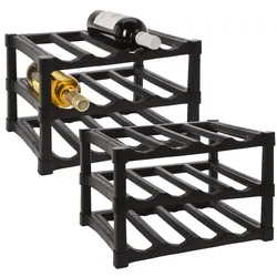 2x Weinregal Flaschenregal Weinschrank Regal Wein für 24 Flaschen 0240