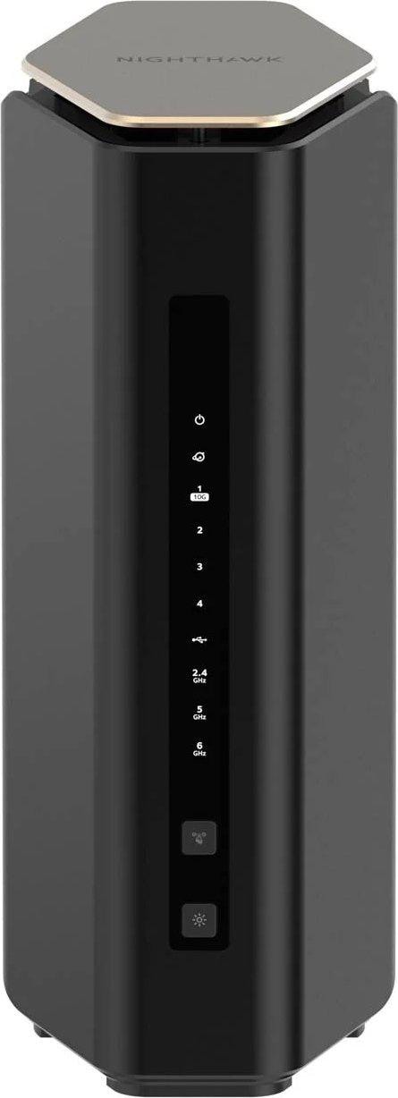 NETGEAR Nighthawk Tri-Band WiFi 7 Router (RS600) - Sicherheitsfunktionen, BE18000 WLAN-Geschwindigkeit (bis zu 18 Gbit/s) - 10-Gig-Internet-Port - deckt bis zu 250 m2 und 150 Geräte ab