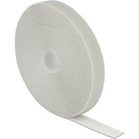 Klettband auf Rolle, 10 Meter x 20mm, Kabelbinder grau
