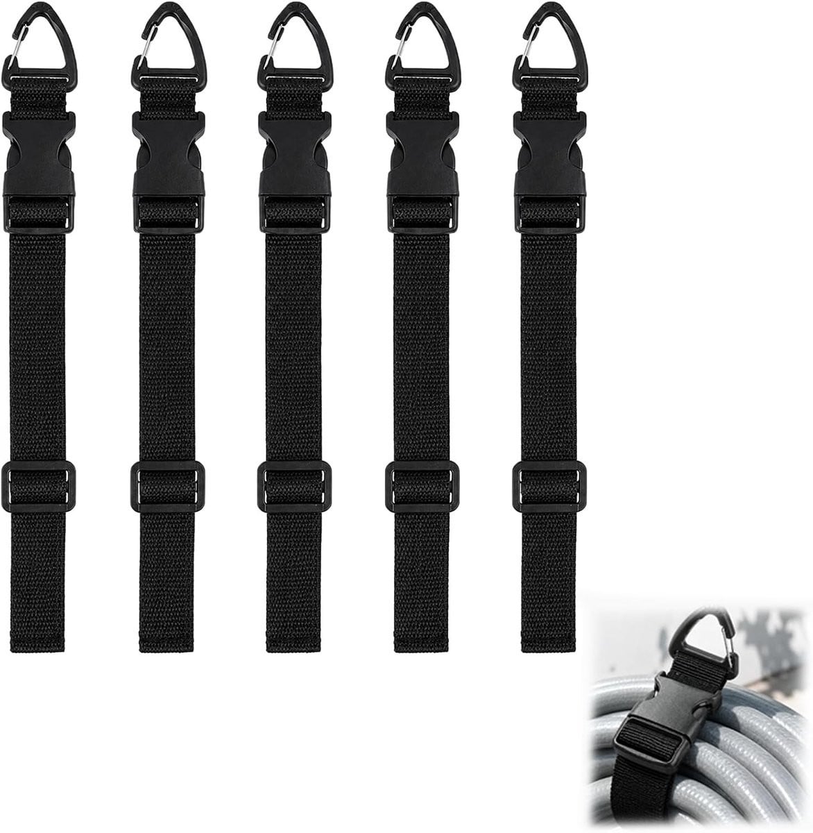 Kabelorganizer set van 5, verstelbare kabelhouders voor een opgeruimd bureau en thuisgebruik