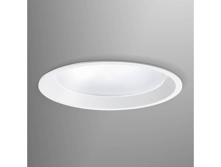Egger Licht DLS LED-Einbauleuchte Strato 190, Ø 19 cm, weiß STRATO, weiß / opal, für Wohn- / Esszimmer, Aluminium, Modern, Einbauleuchte