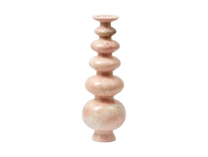 Massiver, grosser Design Kerzenständer „Herritage Sphere“ aus Marmor Coralrosa Pols Potten