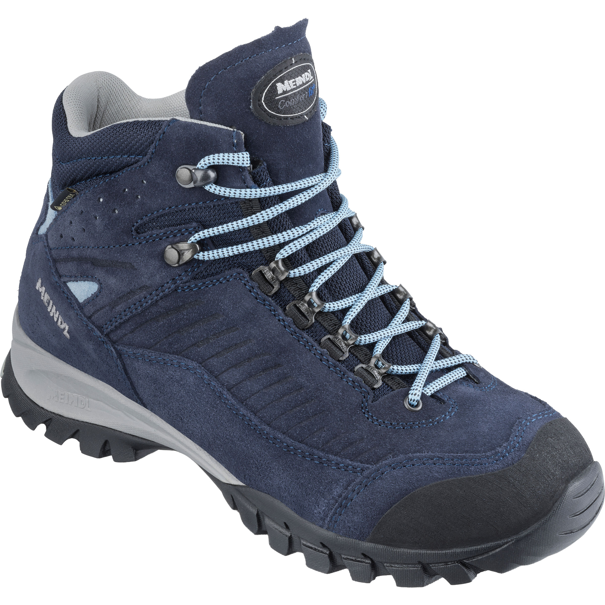 Meindl Salo Mid GTX Damen Wanderschuhe blau Größe 42.5 Trekking Wasserdicht