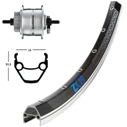 V-Rad 28x1.75DH3D32 Disc6L.silb.Starr36L Exal ZX 19 schw/silb.Niro-Spei.
