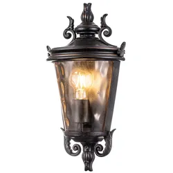 Außenleuchte Wandlampe Wandleuchte Hauswandlampe Laterne bronze Glas IP44 E27