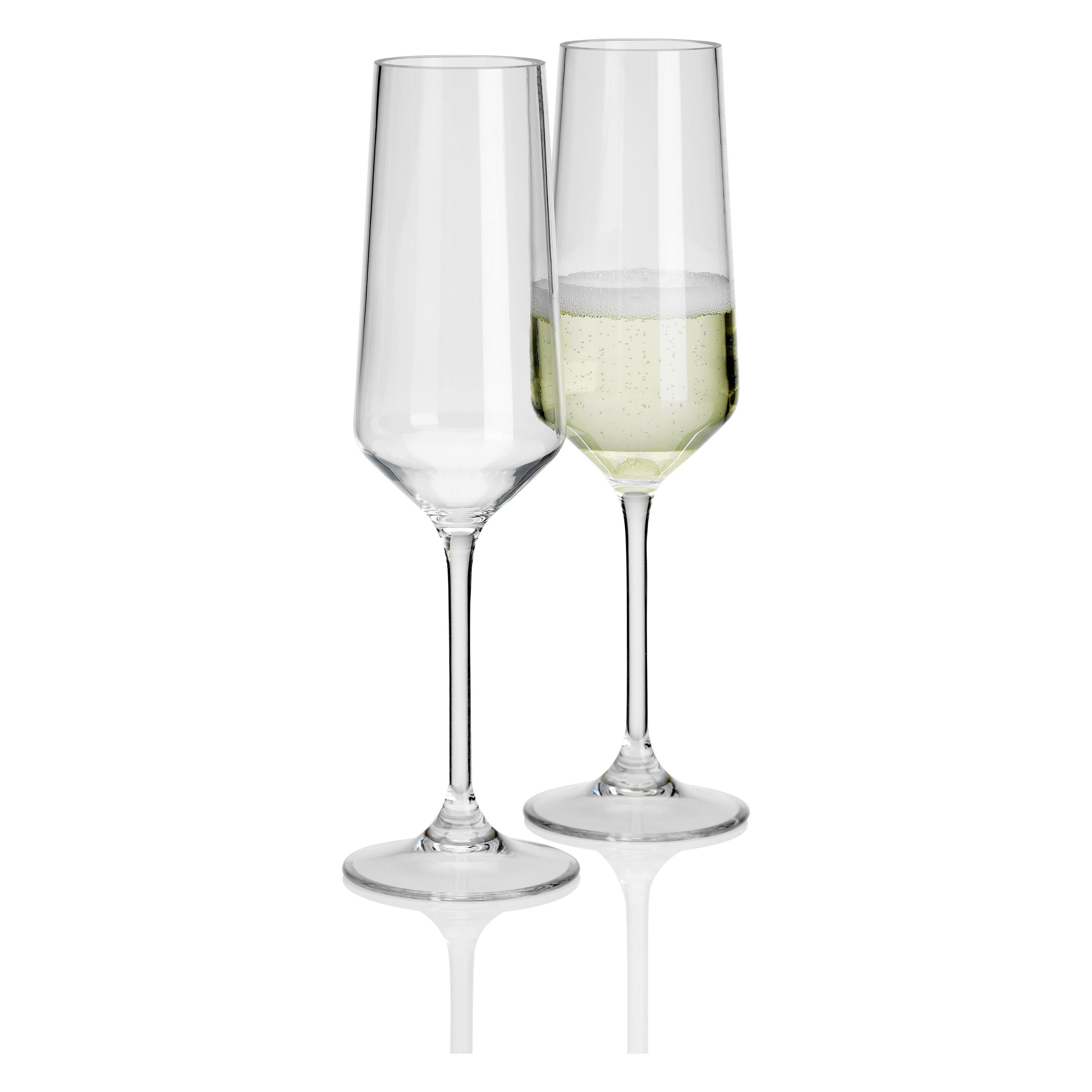 Flamefield Sektglas Kunststoff 2SZ (29 cl, 2 Gläser, Sektgläser) (66122153)