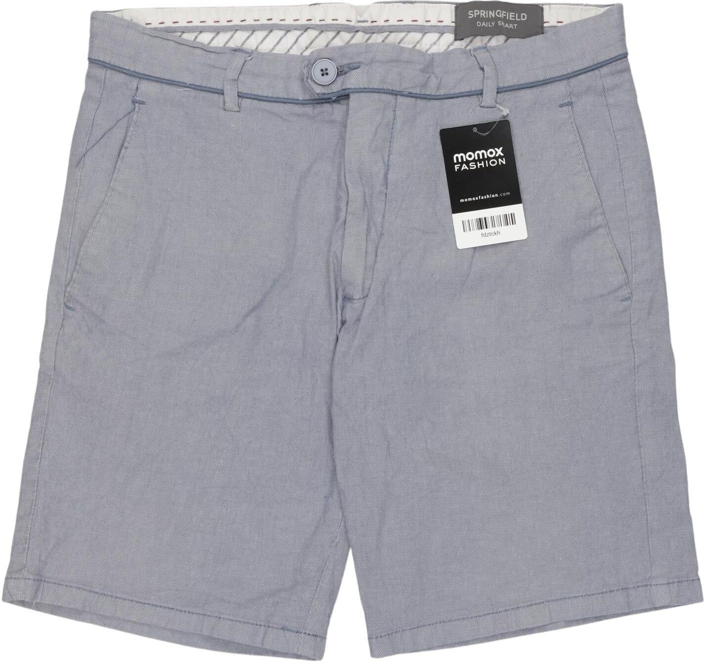 Springfield Herren Shorts, Hellblau, Gr. W30, Baumwolle / Elasthan - Second Hand