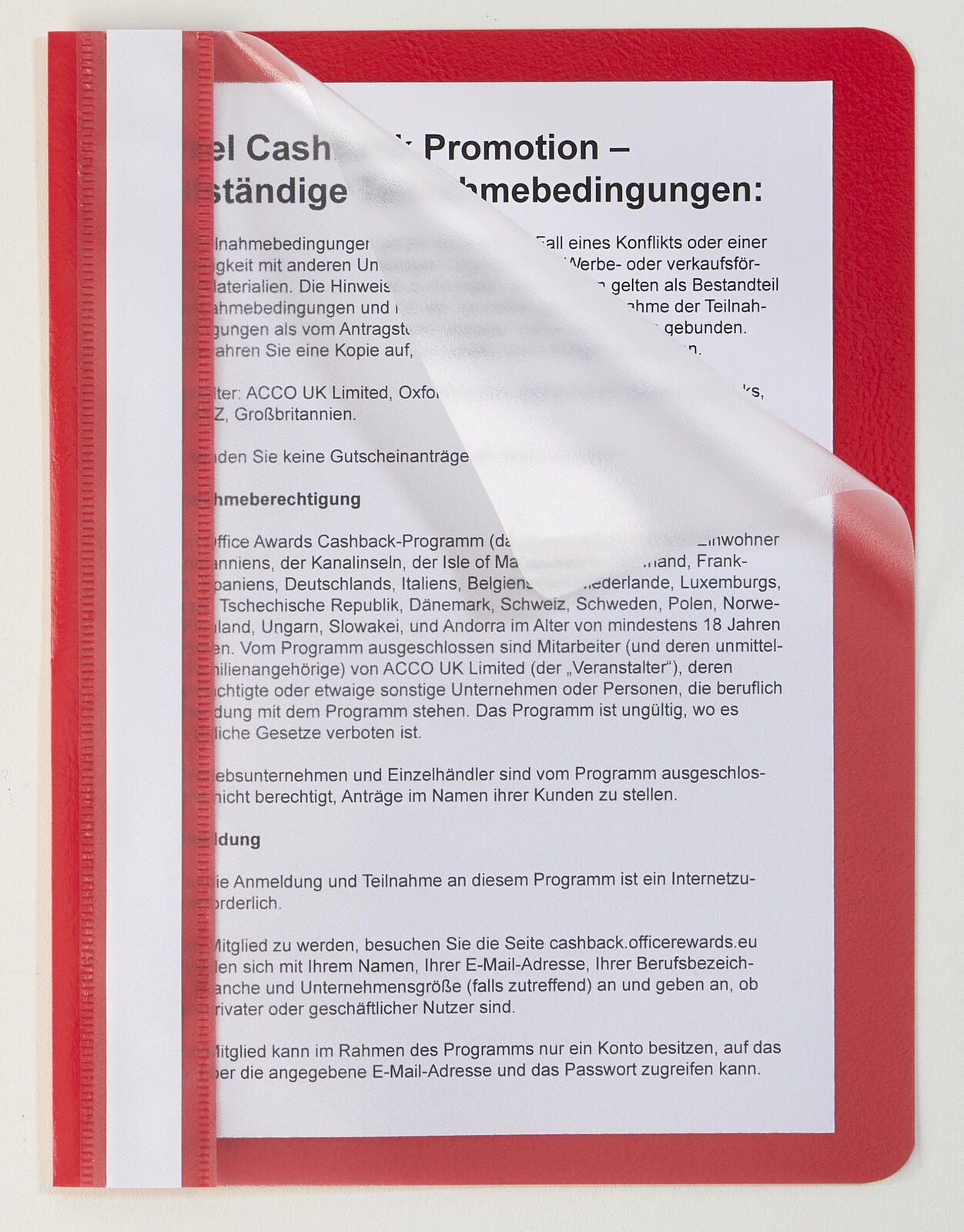 neutral Schnellhefter A5 Polypropylen (PP) rot 015-2345-001-01