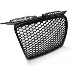 Sportgrill / Kühlergrill kompatibel mit A3 8P 05-08 Hochglanz schwarz in Wabendesign