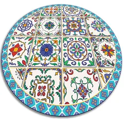 VINYL TEPPICH Ø140 cm Portugiesische Fliesen