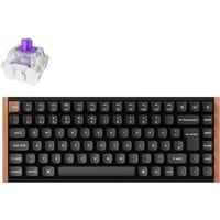 K2 HE, Gaming-Tastatur schwarz/holz, DE-Layout, Gateron Double-Rail Magnetic Nebula, Aluminiumrahmen