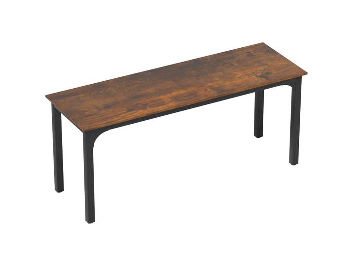 Homcom Schreibtisch Computertisch Bürotisch mit Industrie-Design, Stahlgestell Braun, Metall, Nachbildung, Rechteckig, eckig, 60x75x180 cm, Büromöbel, Schreibtische, Schreibtische