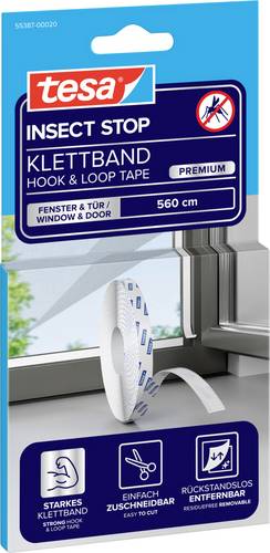 TESA 55387-20 Insect Stop Comfort Ersatzklettband Passend für Marke (Tiervertreiber) Tesa Fliegengitter 5.6m