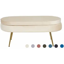 SalesFever »Arielle« Sitzpouf oval 142x41x45 cm / Beige