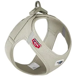 Curli Geschirr Vest Air-Mesh 3XS, Light-Tan (3XS, Hund, Allgemein), Halsband + Leine