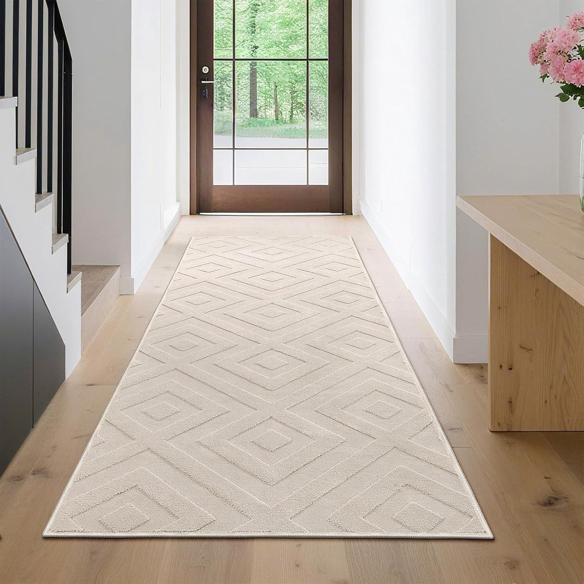 Gangloper Vloerkleed Loper Beige - Rechthoekig - 80 x 200 cm