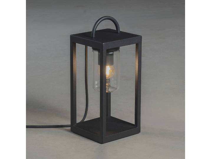 Konstsmide Terrassenleuchte Bologna Mini, Höhe 33cm Mini, schwarz, Metall, Modern