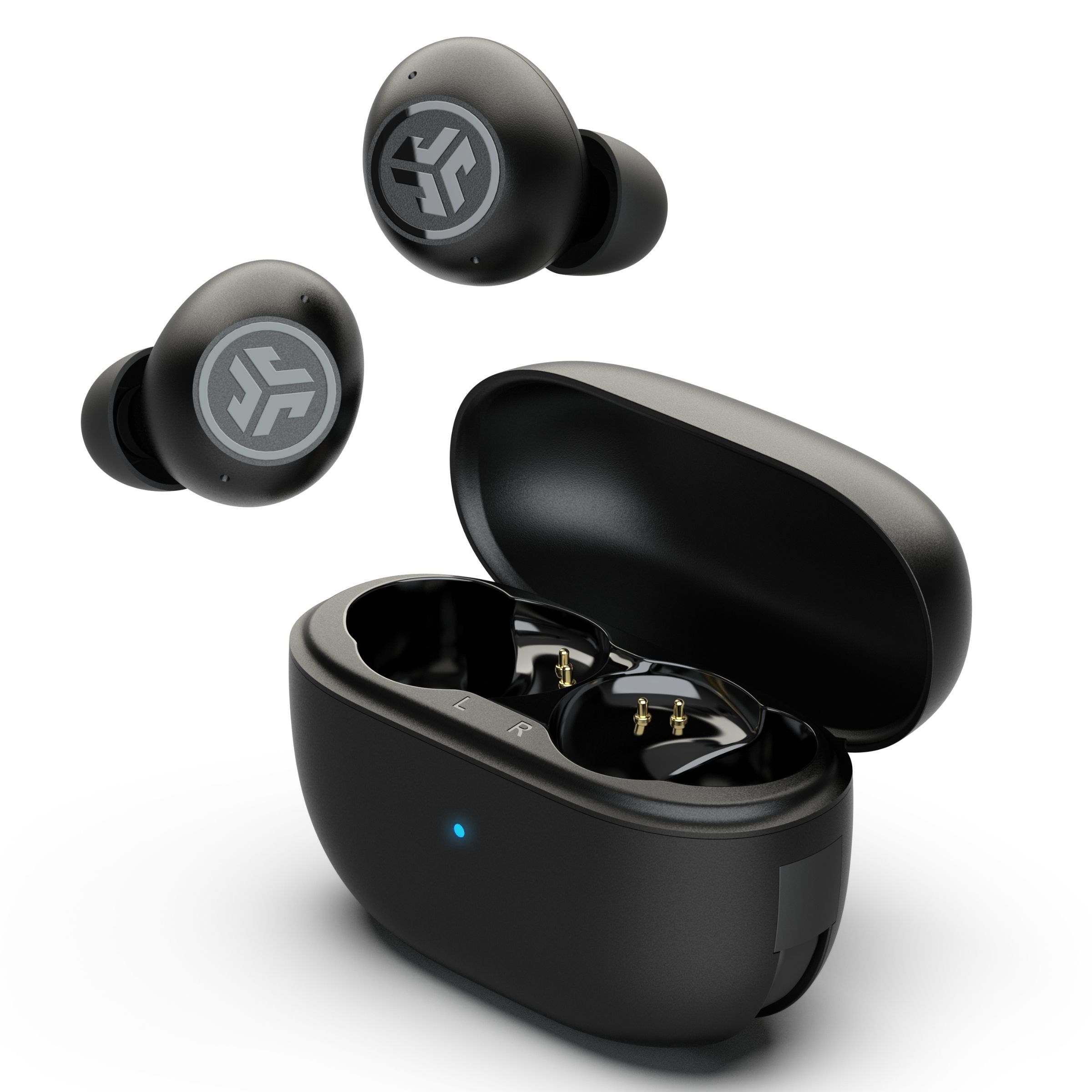JLab Go Pop ANC In-Ear Bluetooth Kopfhörer Kabellos TWS 7 h Laufzeit IP55 (Schwarz) IEUEBGOANCRBLK12