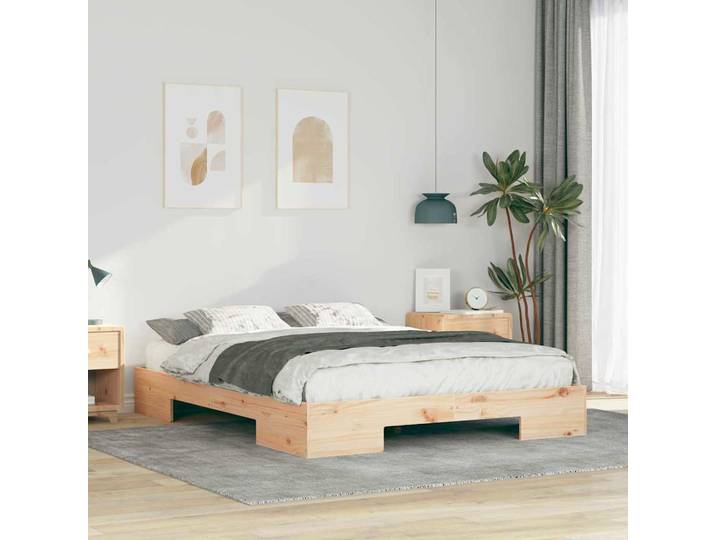vidaXL Bettgestell Braun 140 x 200 cm