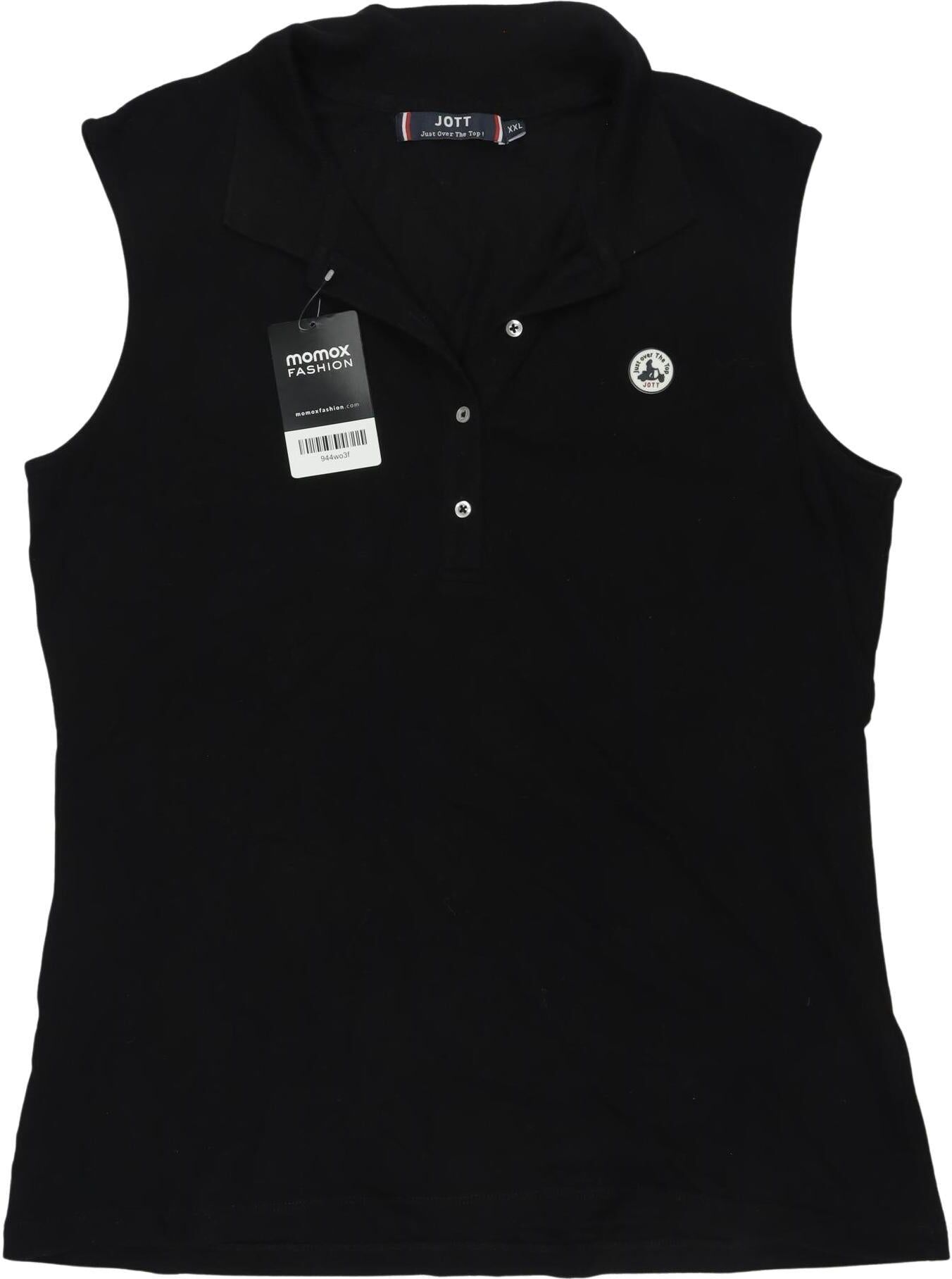 Jott Damen Poloshirt, Schwarz, Gr. Xxl, Baumwolle / Elasthan - Second Hand