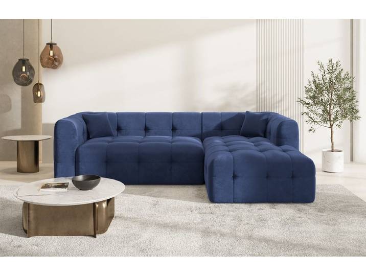 Couch Sevilla L-Form in Stoff