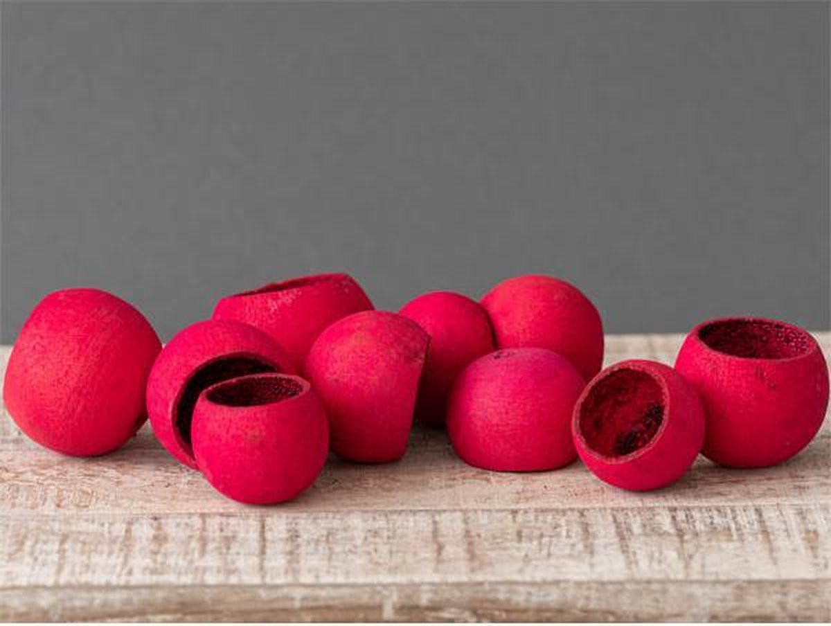 Decoratie kokosnoot 075 roze L28