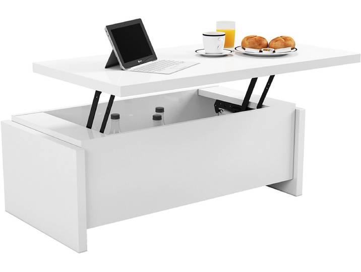 CIANN Couchtish PULP 60x118x46cm weiss lackiert