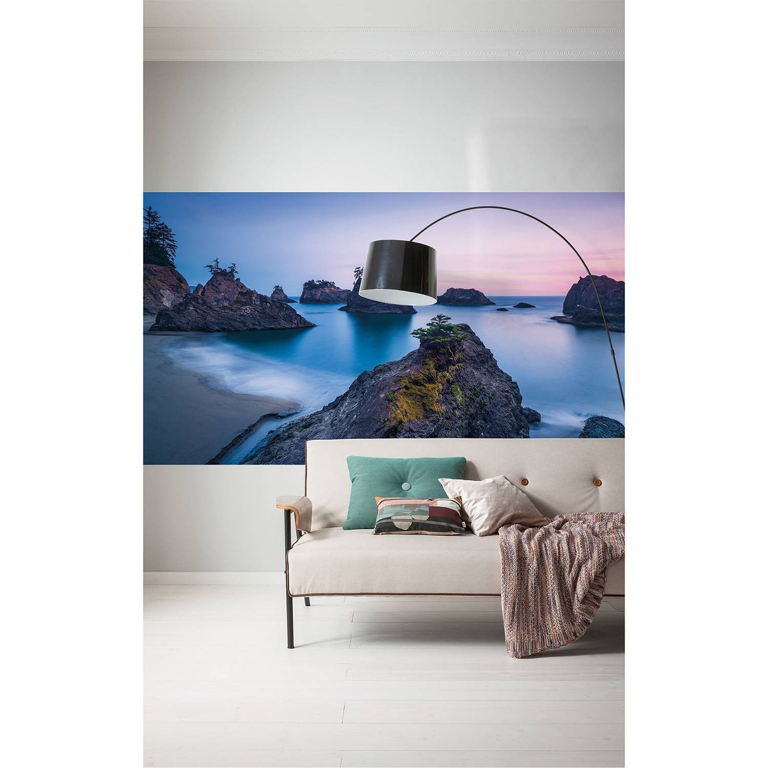 home24 Fotobehang Secret Beach Multicolour Blauw B: 200 cm, H: 100 cm