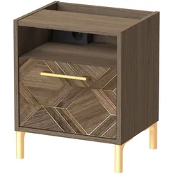 Tchibo - Nachttisch »Glenn« - 40,2x32,7x49,5cm - gold -