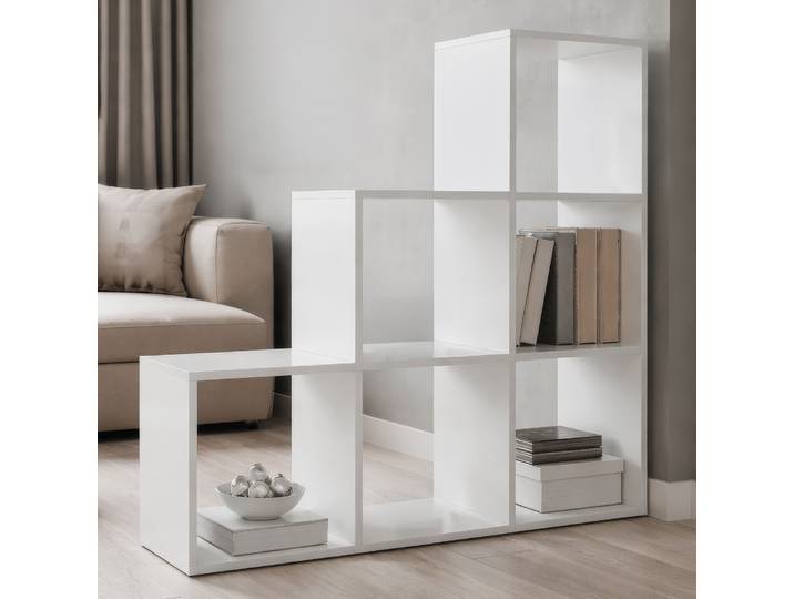 Regal / Raumteiler Pyon 6 6 Fächer Farbe: Nimfea alba Pyramidenform 105,5 x 29,2 x 104,7 cm Wohnzimmer