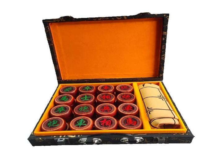 Jeu d'échecs chinois en palissandre sculpté à la main, menuiserie de qualité supérieure pour les jeux de stratégie