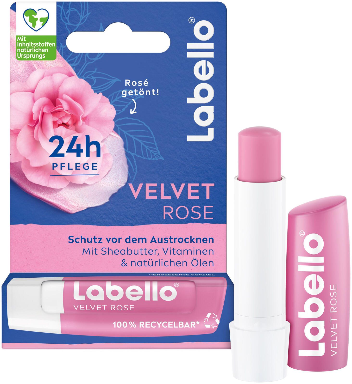 Labello VELVET ROSE Lippenpflege 4,8 g 85020