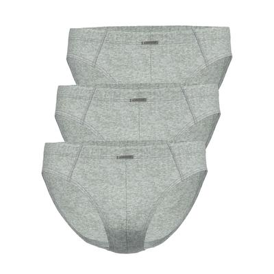 Slip AMMANN "3er Pack Slip Day Modern / Close to you", Herren, Gr. 8, grau (cloud melange), Obermaterial: 93% Baumwolle CO. 7% Elasthan EL., Unterhosen Slip