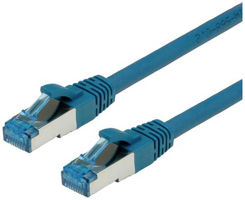 Value 21.99.1954 RJ45 Patchkabel CAT 6a S/FTP 0.30m Blau