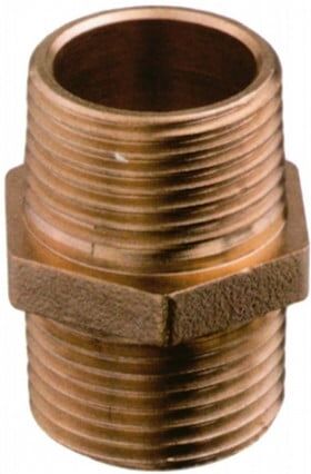 Guidi Nipless doppio maschio/maschio 2'' Ottone