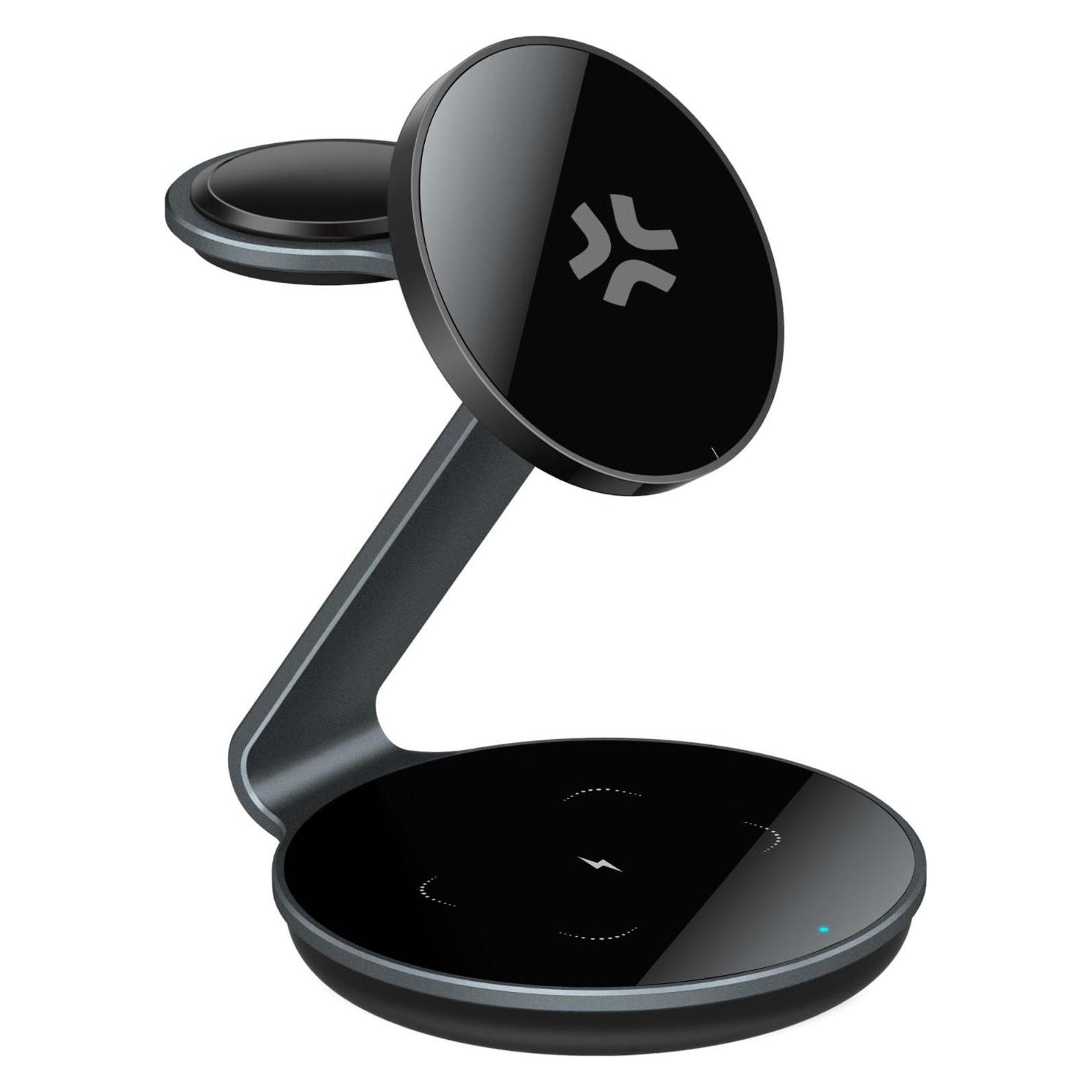Celly Mag Stand Charge 3in1 Evo Bk (15 W) (MAGSTAND3IN1EVO)