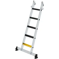 Günzburger Steigtechnik Stufen-Glasreinigerleiter Unterteil nivello-Traverse & clip-step R13 5 Stufen