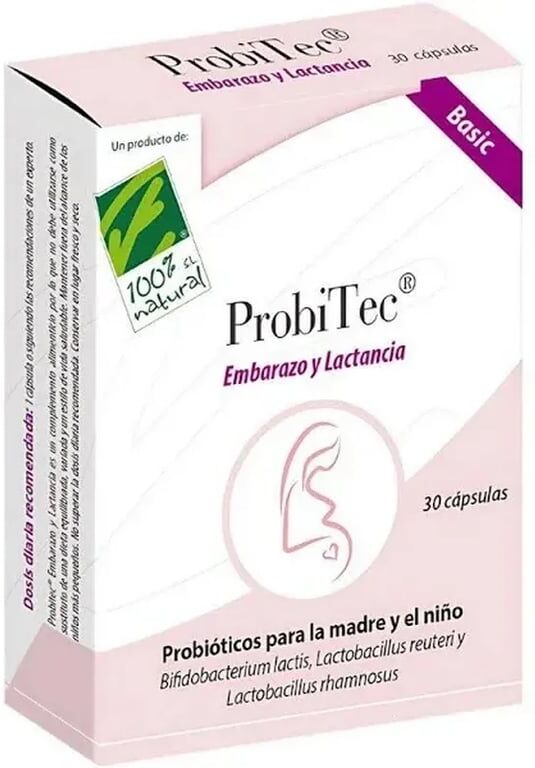 Cien Por Cien Natural Probitec Embarazo Lactancia Basic 30 Caps